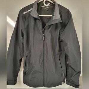 Sherwood Men's Black Lightweight Windbreaker Track Jacket Like New Medium Long